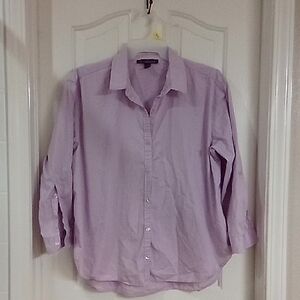 Gloria Vanderbilt Lavender Women's Button Down Shirt